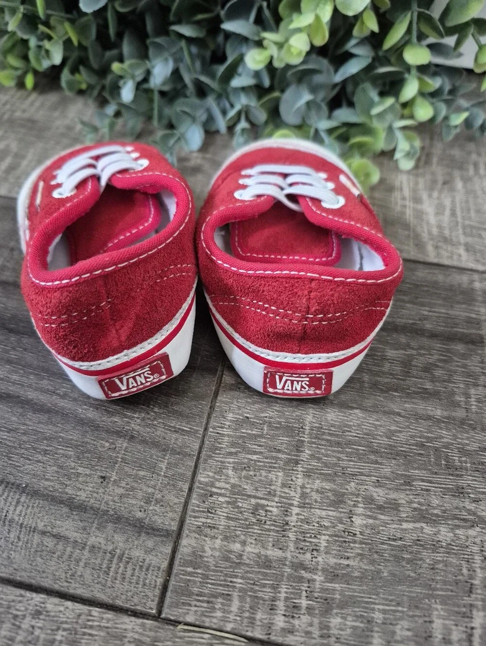 Like New VANS Baby Crib Shoes Red Size 4